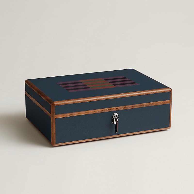 Amalthee Oxer Lezard watch box, large model | Hermès Canada